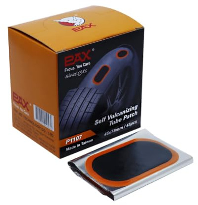 PAX 48 Pcs 46x78mm (1.8x3.1) Oval Inner Tube Patches, Heavy Duty Rubber Puncture Repair Kit for Car, SUV, Truck, Motorcycle, ATV, Lawn Mower & Inflatables - Works with Rubber Cement