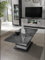 7star Hilton High Gloss Lacquered Wood with Chrome Finish Italian Grey Coffee table