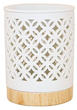 Duftlampe MANIKA, aus Keramik mit Holzoptik, zur Verdampfung von ätherischen Ölen Zuhause oder im Büro