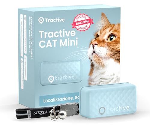 Tractive CAT Mini GPS Tracker für Katzen | Marktführer | Live-Ortung | Positionsverlauf | Gesundheitswarnungen | Aktivitätstracking | Halsband inkludiert | Abo Erforderlich (Mint)