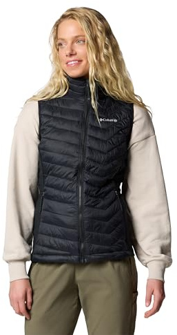 Columbia Women's Powder Pass 2 Hybrid Vest, Puffer Vest Body Warmer, Black, XL