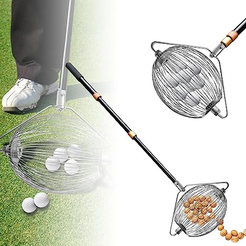 DECAKE Nut Gatherer Roller - Adjustable Handle Walnut Pick Up Tool | Fruit Picker for Home Collector, Easy Collection