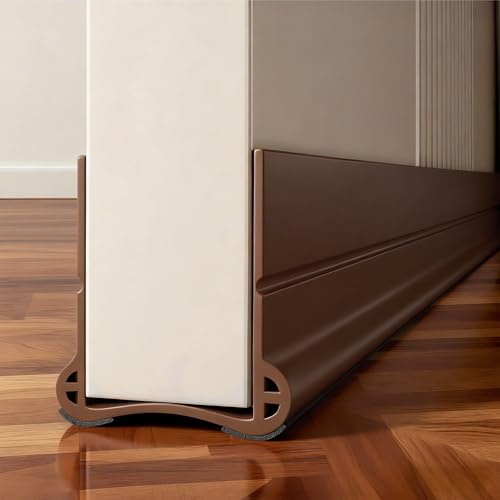Midslinee 93cm Marrone Paraspifferi per Porte, Paraspifferi Porta Blindata, Sottoporta Anti Insetti/Polvere/Aria Fredda, per Porte da 3,5 a 5,5 cm di Spessore e Spazio Inferiore da 0,3 a 3 cm