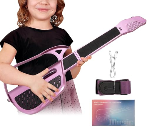 Chitarra per Bambini,Chitarra Piegevole Senza Corde | Strumento Musicale Elettrico Piegevole per Educazione Musicale Bambini Viaggio Casa Scuola Attività