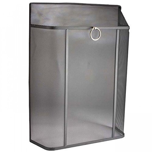 Inglenook, Heavy Duty Black Spark Guard With Chrome Ring