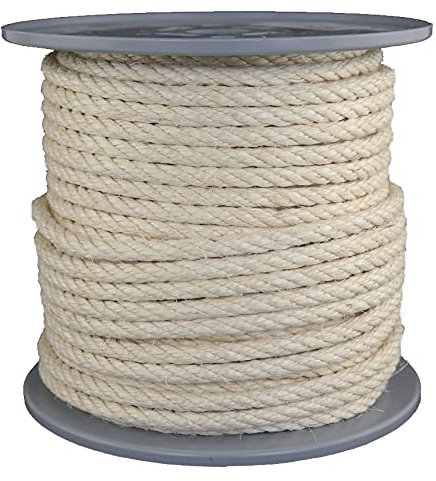 En sisal diamètre: 8 mm-longueur 50 m de bobine de corde de sisal