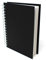 Artway Studio - Spiralgebundenes A5-Skizzenbuch - Hochformat - 96 Seiten/48 Blätter aus 170 gsm Papier - Schwarzes Skizzenbuch mit festem Einband, Schwarz
