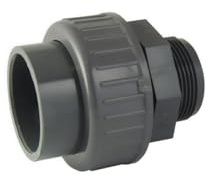 Raccord Union 3 pièces Femelle/Male en PVC - Ø A: 50mm | Ø B: 1''1/2
