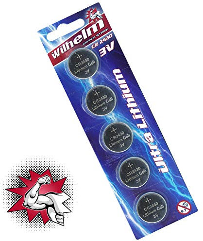 5 x CR2430 WILHELM Lithium Knopfzelle 3V 270mAh ø24,3x3,0mm Batterie DL 2430