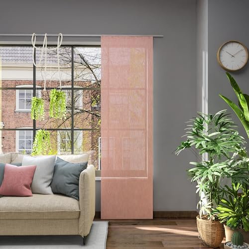 Neutex for You! Libre ECO Schiebevorhang, Gardine, Vorhang, Halbtransparent, 245 x 60 cm, Koralle, 6237926