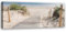 Feeby Vlies Leinwandbild Meer Strand Wasser Wellen Sand 150x50 cm Wanddeko Design Kunstdruck Zimmerdeko Bilderwand Ostsee Nordsee Gras Beige