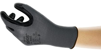 Ansell Edge 48-128 Safety Work Gloves Mechanical Protection, Size 7(S), (12 Pairs)