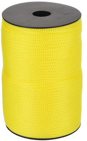 Kvartsman 100 m 4 mm polypropen rep flätat rep för tvättlina gul