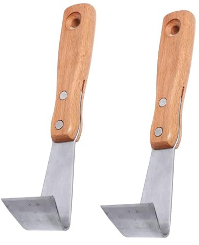 Homoyoyo 2stücke Baumrinden Schälkellen Für Obstbäume Rinden Schaber Aus Holz Und Stahl Handgerät Für Garten Und Outdoor Leicht Und Langlebig