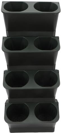 Aramox Scatole di Fioriera a Sospensione Verticale del Giardinaggio Materiale Pp Resistente per Balcone da Giardino, Scatole più Profonde Migliore Crescita, Facile da Installare (verde scuro)