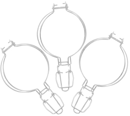 HEALLILY 3 clips de alambre de acero inoxidable con hebilla de sellado hermético para tarros de vidrio de boca ancha, diseño de resorte, hebilla de bloqueo para almacenamiento y conservación de la