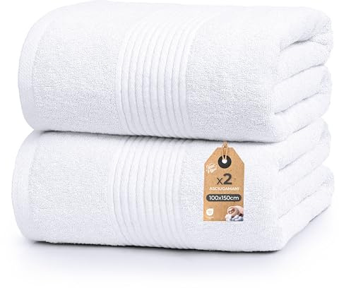 Cloud Pillow set asciugamani bagno 2 pezzi 100x150 cm – asciugamani da bagno 100% cotone 500 g/m2 – Morbidi, Assorbenti e Resistenti – STANDARD 100 by OEKO-TEX - ideale per hotel, spa e ospiti