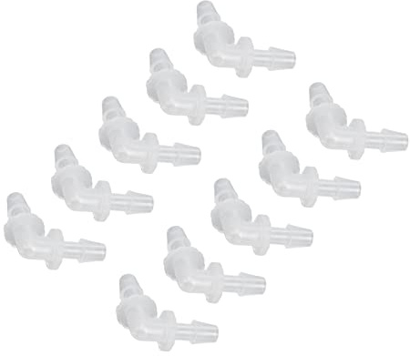aqxreight Joint de Tuyau coudé à 90 Degrés, Adaptateur de Connecteur en Forme de L, Raccords en Plastique de Diamètre égal de 7 à 9mm, Bonne Surface Anti-rayures, Joint de Tuyau CoudéConnecteur de