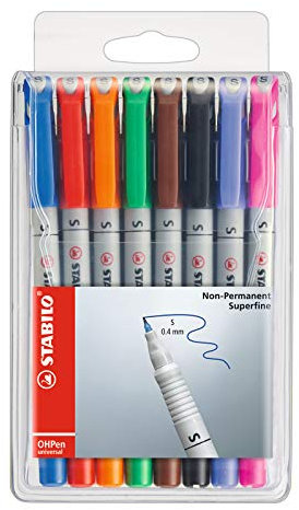 STABILO - Folienstift - OHPen universal - wasserlöslich superfein - 8er Pack - 8