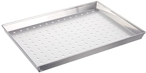 Pentole Agnelli COAL49/3F40 Teglia Rettangolare Forata, Lega Alluminio 3003, Argento, 40 x 30 cm