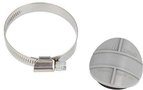 Airfit Reparaturstopfen für Abflussrohre DN 40 mit Edelstahl Schlauchschellen und Dichtung