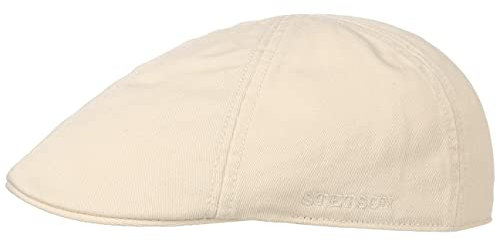 Stetson Texas Cotton Flatcap mit UV Schutz 40+ - Schirmmütze aus Baumwolle - Unifarbene Mütze Frühjahr/Sommer Hellbeige XL (60-61 cm)
