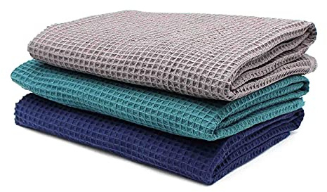 VmG-Store 3 x våffelpiké-set om vardera 0,5 m x 1,5 m, våffeltyg, 100 % bomullstyg, Tex Standard 100 (set 14, set om 3)