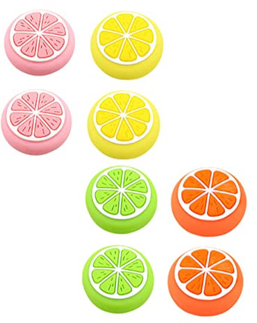 Gatuida 8pezzi Cappucci Joystick in Silicone Tema Da Impugnature Antiscivolo Per Controller Protezione Morbida Per Bastone Di Controllo e Comfort Di Gioco