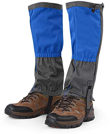 Ejoyous Wandern Gamaschen, 1 Paar wasserdichte Legging Outdoor Schnee Bein Gamaschen Kletterschuhe Abdeckung Einstellbare Wandern Klettern Jagd Radfahren (Blau)
