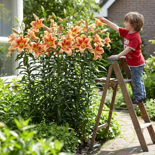 Montego Bay Gigli Giganti (3 pièces), bulbi di fiori resistenti al freddo provenienti dall'Olanda da piantare in giardino (grandi bulbi, non semi, non artificiali) (Montego Bay)