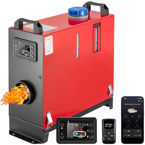 Redriver 8KW Diesel Standheizung Bluetooth,12V/24V Air Heater,10 Min Schnellaufheizung,0.1-0.25L/h,Timer, Überhitzungsschutz, Leise Heizung, LCD-Display, Fernbedienung, für Auto, LKW, Wohnmobil, Boot