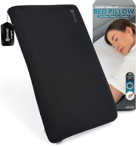 SNUGL Kylande Memory Foam-Kudde – Ortopedisk Sidosovarkudde för Nack-, Rygg- och Axelstöd, Ergonomisk Design för Cervikal Justering, Smärtlindring och Hypoallergen (Liten Svart)
