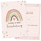 BETESSIN 12x Einschulung Einladungskarten Mädchen Rosa - Einschulungskarten mit Süßem Boho-Regenbogen Design - Einschulung Einladungen für Mädchen & Jungen Einschulungsfeier uvm.