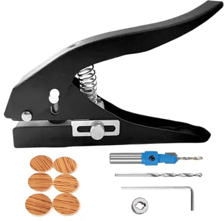 Perforatore - Perforatore Rotondo Monoforo per Badge - per Bordatura per Cartone Carta Cartoncino Legno Uso Domestico e Lavorativo
