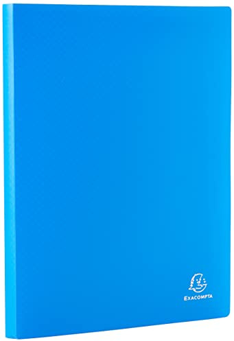 EXACOMPTA Protège-documents A4 Polypro 50 pochettes 100 vues Bleu