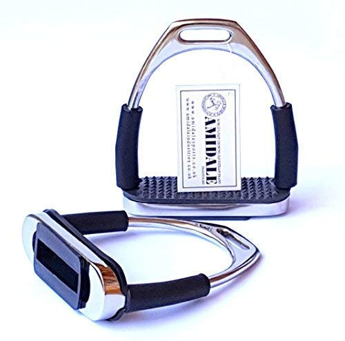 Amidale Flexi Safety Étriers d'équitation en Acier Inoxydable Noir 12,7 cm