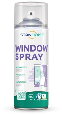 STANHOME | Spray Pulitore Vetri WINDOW SPRAY, Pulizia Vetri Interni e Esterni con Ammoniaca, Efficacia al 100%, 400 ml