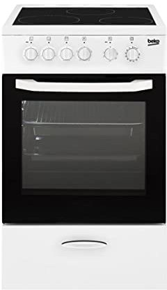 Beko CSS 48100 GW Independiente hob B - Cocción Convencional (Independiente, Botones, Giratorio, Frente, Metal, Esmalte) Color Blanco