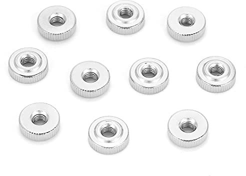 10/5/2/1 x écrou moleté M3 M4 M5 M6 M8 M10 écrous de pouce Nurled en acier au carbone(M4（10pcs）)