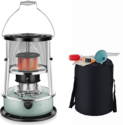 WZSON Riscaldatore Petrolio, Stufa A Cherosene 9000 BTU/H, Stufa A Kerosene 4,5 L, Terrazzo per Uso Domestico Indoor Outdoor Camper Coperta,Blu,B