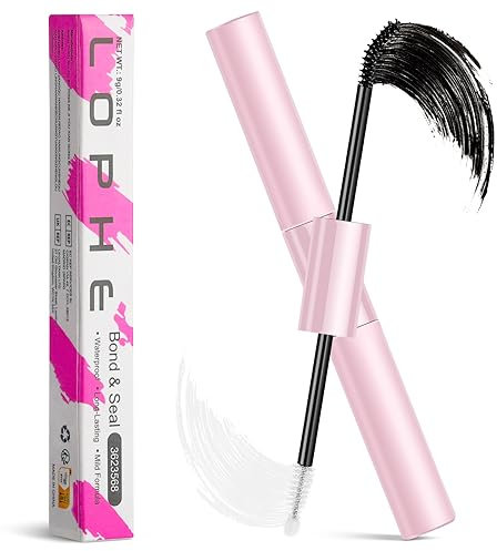 LOPHE Colle pour Cils, Lash Bond et Seal Colle DIY Cluster, Cils Durable et imperméable 2 en 1 Convient Pour Individuels Cluster Cils 5ml Colle Faux Cils