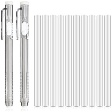Mabor 2 Stück Radiergummi Stift Set Im Stiftstil Einziehbare Radierstift Radiergummi mit 10 Stück Ersetzen Eraser Pen-Style Radiergummis für Skizzieren Malen Kunst Studium