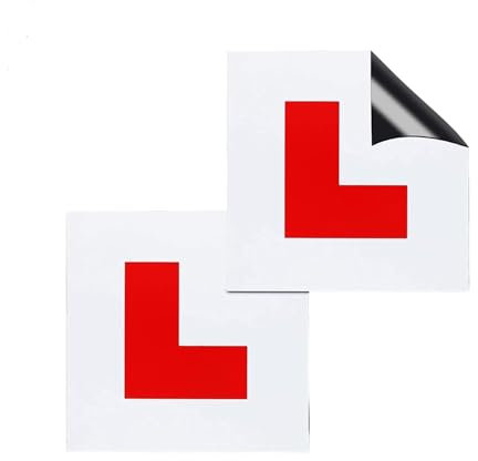 Pack of 2 Magnetic L Plates for New Drivers Extra Thick Learning Plates Strong Megnatic Sticker