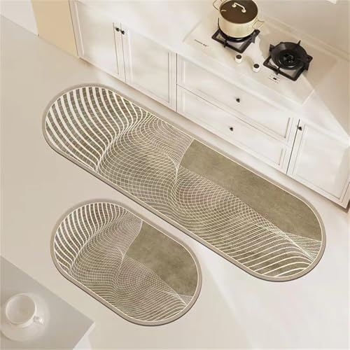 Highdi Tappeto Cucina Antiscivolo Tappeto Passatoia Cucina Lavabile Tappeto da Cucina Lungo Tappeti Runner Asciugatura Rapida Tappeto Corridoio per Ingresso Soggiorno Bagno (40x120cm,Astratto)