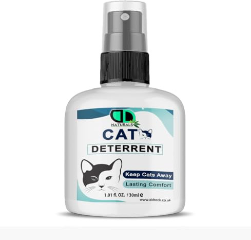 DD Teck 100% Natural Cat Deterrent Spray – Natural & Non-Toxic Deterrent for Cats and Animals,Safe & Effective Solution for Keeping Cats Away, Eco-Friendly for Indoor & Outdoor Use (30ml Spray)