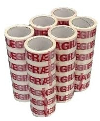 AERREAUTO Nastro Adesivo Imballaggio 36 Rotoli 50mm x 66mt Fragile - Adhesive Tapes Kit