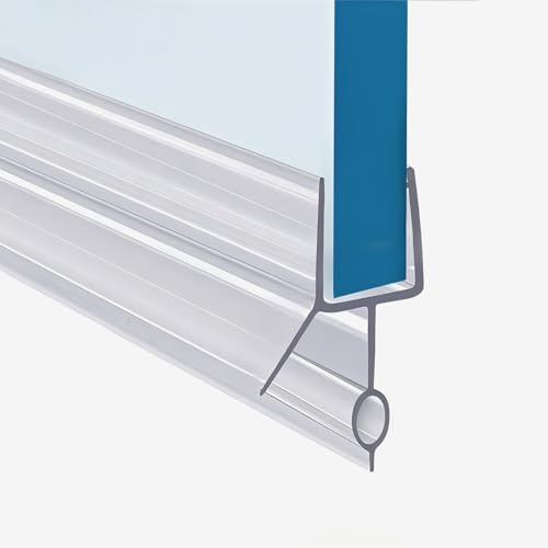 Wheophy 1 Pièces 100cm Joint de Douche, Pour Portes en Verre de 4 à 6 mm, AvecLèvre en Caoutchouc Extra Longue, Installation Facile