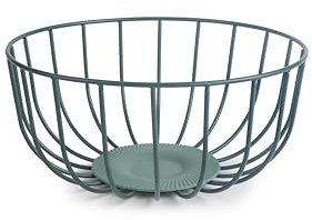 IBILI - Frutero Metálico Verde, 27 cms, Base de Silicona