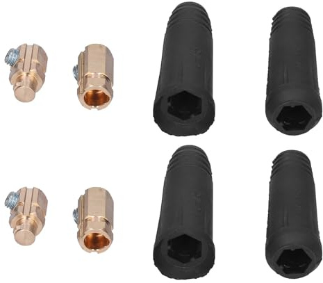 Generic Robust Welding Cable Coupling Connector Socket Plug Fittings for 10‑² Cable DKJ10‑25, Galvanized and Moisture-Resistant Quick Coupler for Stable Connections, Fits 10-²