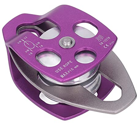 CHICIRIS Poulie D'escalade Double en Aluminium Robuste avec une Finition Exquise pour les Fournitures de Plein Air, L'escalade, la Formation et la Construction
